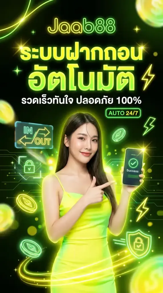 ระบบฝากถอนอัตโนมัติรวดเร็วทันใจ ปลอดภัย 100%